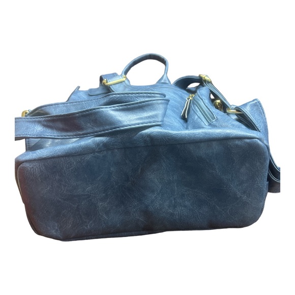 Blue Backpack Purchase Bag Pocketbook - Picture 4 of 4